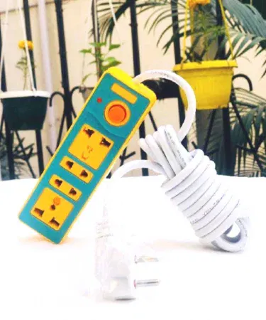 Nine socket electric extension board with twelve feet cable sold in Pakistan