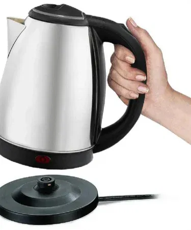 2 liter stainless steel cordless electric kettle with egg boiler and steamer sold in Pakistan