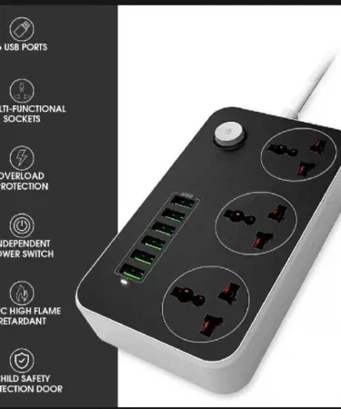 Black and white ENRG extension board with USB Type C heavy duty copper wire