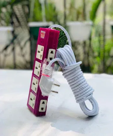 Three Shoo extension board with 12 sockets and 18 feet copper wire for Pakistan