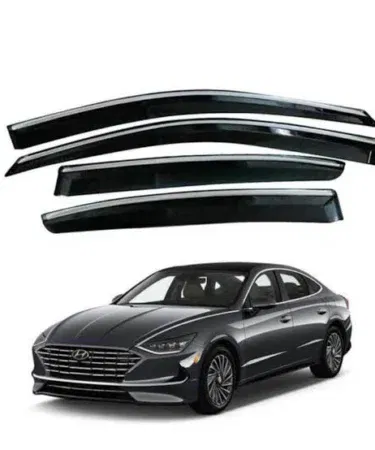 Hyundai Sonata Japanese TXR Chrome Air Press Air Visor for sun and rain protection.