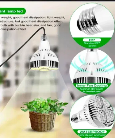 35W E27 full spectrum LED plant grow light bulb white housing sold in Pakistan