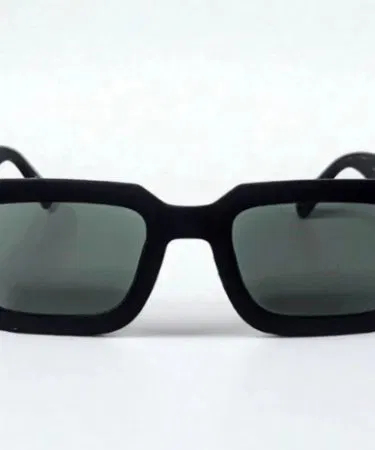 Black square frame sunglasses for men with UV protection sold in Pakistan