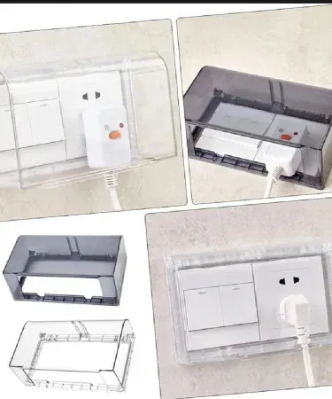 Clear waterproof ABS switch socket cover six by three inches home kitchen Pakistan