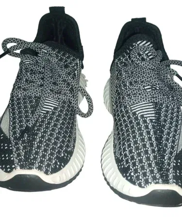 Black and white pre loved running shoes size EUR 38 for women sold in Pakistan