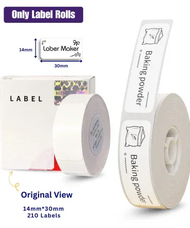 White waterproof D110 direct thermal label roll for barcode and price tag printing