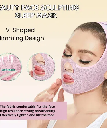 Reusable V-shape face slimming belt soft fabric jaw lift for women sold in Pakistan