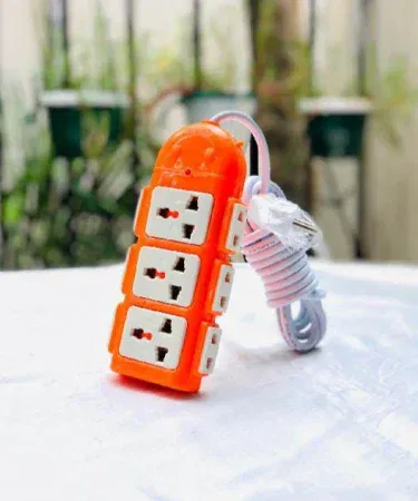 Nine socket electric extension board with long cable and copper wire sold in Pakistan