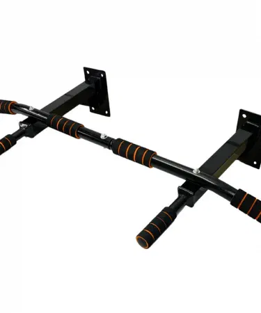 Heavy duty black steel multi-grip wall mounted pull up bar home gym Pakistan