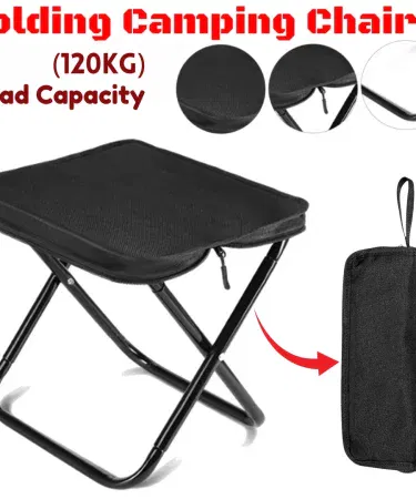 Portable folding chair and camping stool with oxford fabric and steel frame sold in Pakistan