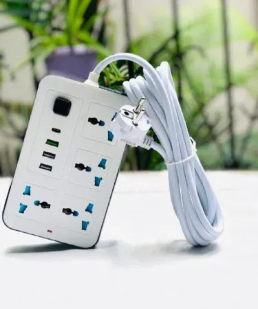 Power strip extension board with 4 sockets USB Type-C port sold in Pakistan