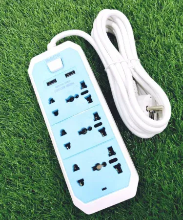 5 meter copper extension lead with three outlets and USB ports sold in Pakistan