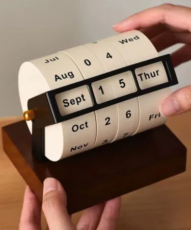 Wheel Perpetual Calendar Large Rotating Desk Calendar Desktop Ornaments Desk Calendar Perpetual Calendar Countdown