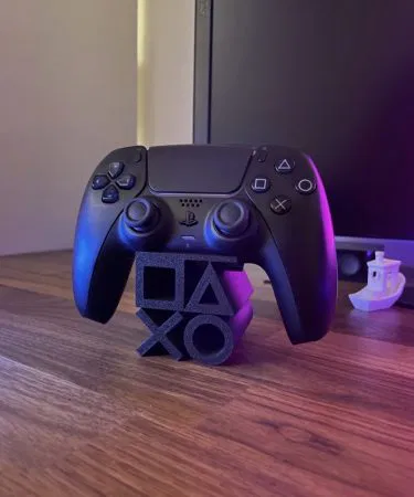 White PS5 dual controller stand holder gaming desk organizer sold in Pakistan