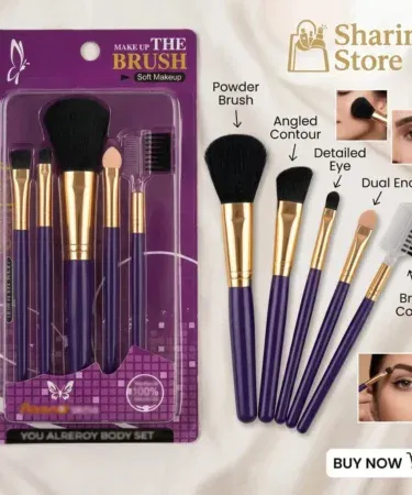 5 Pcs Soft Fluffy Makeup Brushes Kit for Foundation, Powder, Blush, Concealer, Eye Shadow for Women in Pakistan