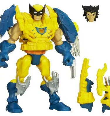 Marvel Super Hero Mashers Wolverine action figure playset for kids, customizable and fun for imaginative play.