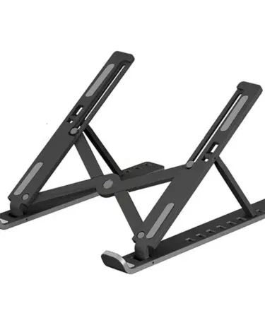 Adjustable metal laptop stand, folding storage bracket, portable and durable, 24x4.5cm folded, 24x16.5cm opened, sold in Pakistan