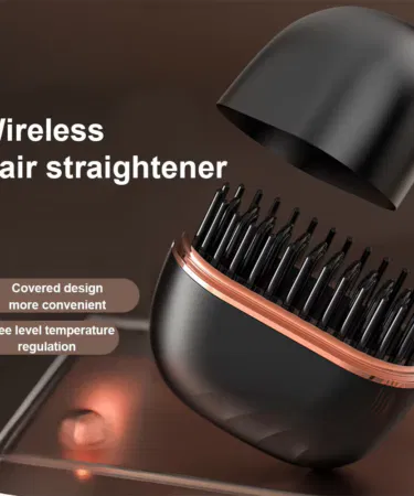 Mini hair straightening comb, wireless charging, portable, multifunctional, hair care, styling, random color, Pakistan