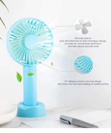 Eternal Classic portable USB mini fan air cooler, rechargeable handheld bladeless fan, multiple colors, sold in Pakistan
