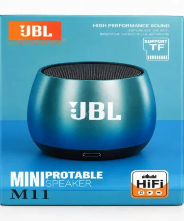 JBL M11 Mini golden portable Bluetooth speaker with TF card support and HiFi sound, sold in Pakistan