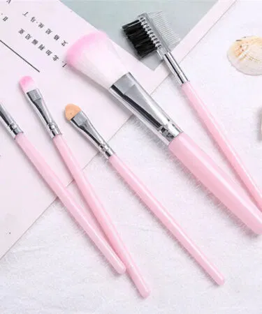 5 Pcs Makeup Brushes Set Soft Fluffy for Foundation, Powder, Blush, Eyeshadow | Khareedo