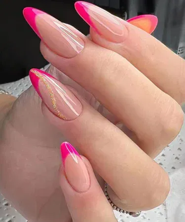Pink Red False Nails for Girls with Glue | Khareedo