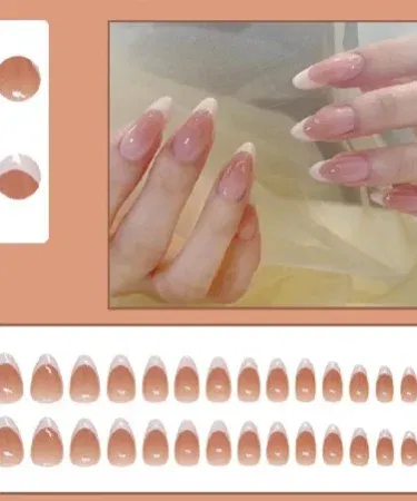 Artificial nails 12 pcs with glue, DIY art, false wearable nails, stylish patterns, Pakistan