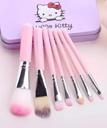 7 Pcs Makeup Brush Set with Storage Box, soft bristles, professional cosmetic brushes for face and eyes