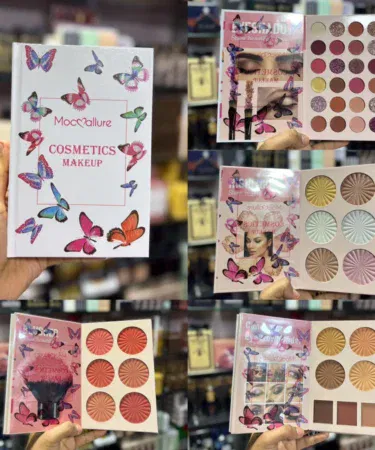 Multi-use eye and face color palette with high pigment selection for defined eyes and sculpted look, sold in Pakistan.