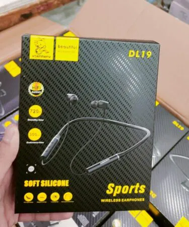DL19 Sports Wireless Neckband Earphones with Bluetooth 5.2, HD Sound, and long battery life.