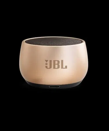 JBL M11 Mini golden portable Bluetooth speaker with TF card support and HiFi sound, sold in Pakistan
