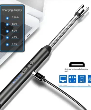USB rechargeable arc lighter, flameless, windproof electric lighter for candles and kitchen, flexible neck