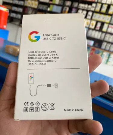 100% Original Google Pixel 120W USB-C to C fast charging cable for sale in Pakistan.