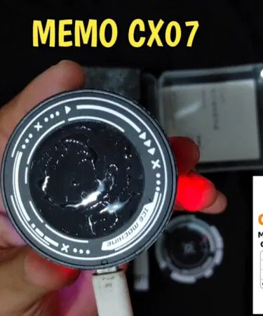 Mobile cooling fan CX07 memo with RGB lighting, magnetic sheet, and attachment strips for phones in Pakistan