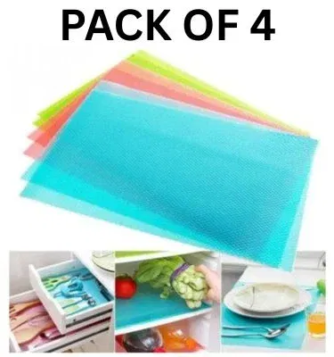 Multipurpose waterproof fridge mats and shelf liners for refrigerator drawers and kitchen cabinets
