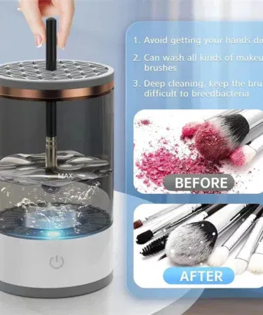 3-in-1 Electric Makeup Brush Cleaner & Dryer with Mat, Dryer Stand, USB Rechargeable for all brush sizes
