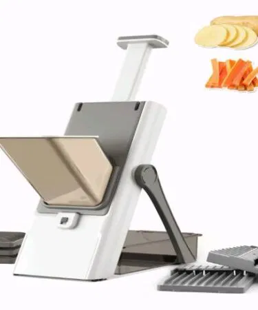 Upgrade Safe Mandoline Slicer with large feed port, adjustable vegetable cutter for fruits & vegetables in Pakistan