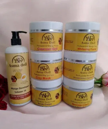 Asma Doll Mango Facial with Skin Polish 300ml for glowing skin, available in Pakistan.