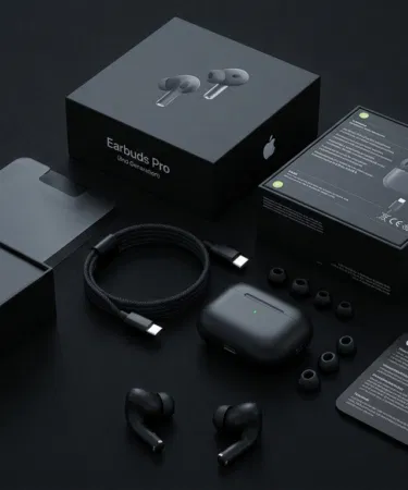 Earbuds Pro 2nd Generation Bluetooth 5.3 Black White with Deep Bass and Touch Control sold in Pakistan