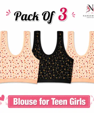 Pack of 3 Teen Girls Cotton Blouse, soft, stretchable, sleeveless innerwear, everyday wear