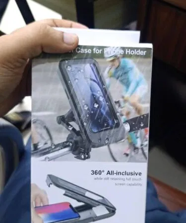 Waterproof 360° rotatable bike phone mount with touch screen case for motorcycles and bicycles