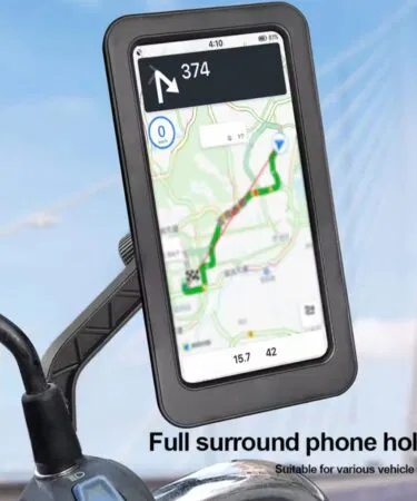 Waterproof 360° rotatable bike phone mount with touch screen case for motorcycles and bicycles