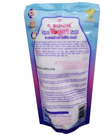 Abbone Spa Milk Salt 300g, made in Thailand, for smooth and radiant skin.