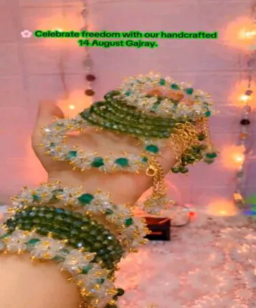 Handcrafted Pearl & Crystal Gajra Set for Women | Khareedo