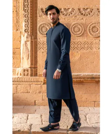 Men's unstitched wash & wear plain shalwar kameez suit, soft and comfortable fabric for men in Pakistan.