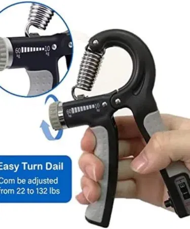Adjustable R-Shape hand grip strengthener 5-60kg for forearm and wrist power, sold in Pakistan