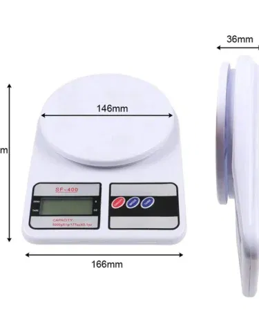10kg Electronic Digital Kitchen Scale for Cooking, Baby Food, Fruits, Vegetables, Jewelry - High Precision Weighing Machine