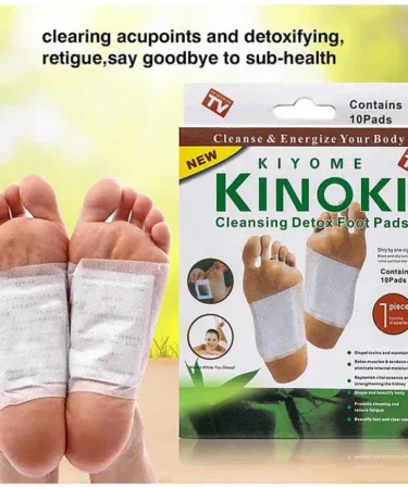 Kinoki Detox Foot Pads for relaxation and stress relief, foot care patches, 10 pads per box, sold in Pakistan