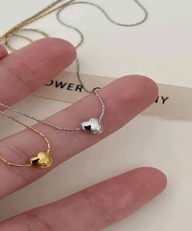 Elegant stainless steel heart pendant necklace for women, adjustable chain, tarnish-free, sold in Pakistan