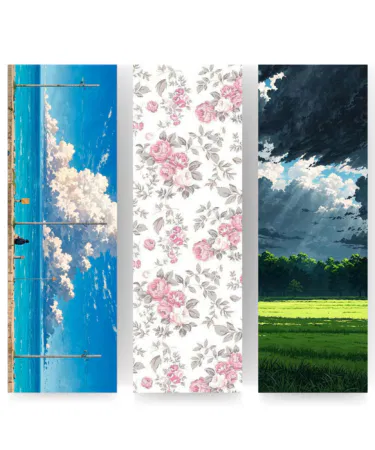 Fanan premium aesthetic bookmark set, 2x7 inch rectangular card bookmarks for book lovers in Pakistan.